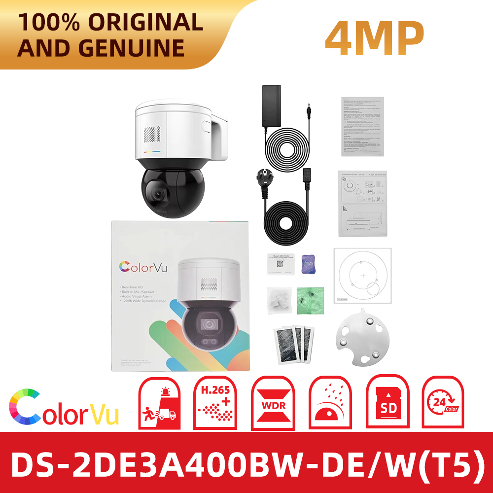 Outdoor Lighting No Electricity - Hikvision DS-2DE3A400BW-DE/W(T5) 4MP Wi-Fi PTZ กล้องคัลเลอร์วู