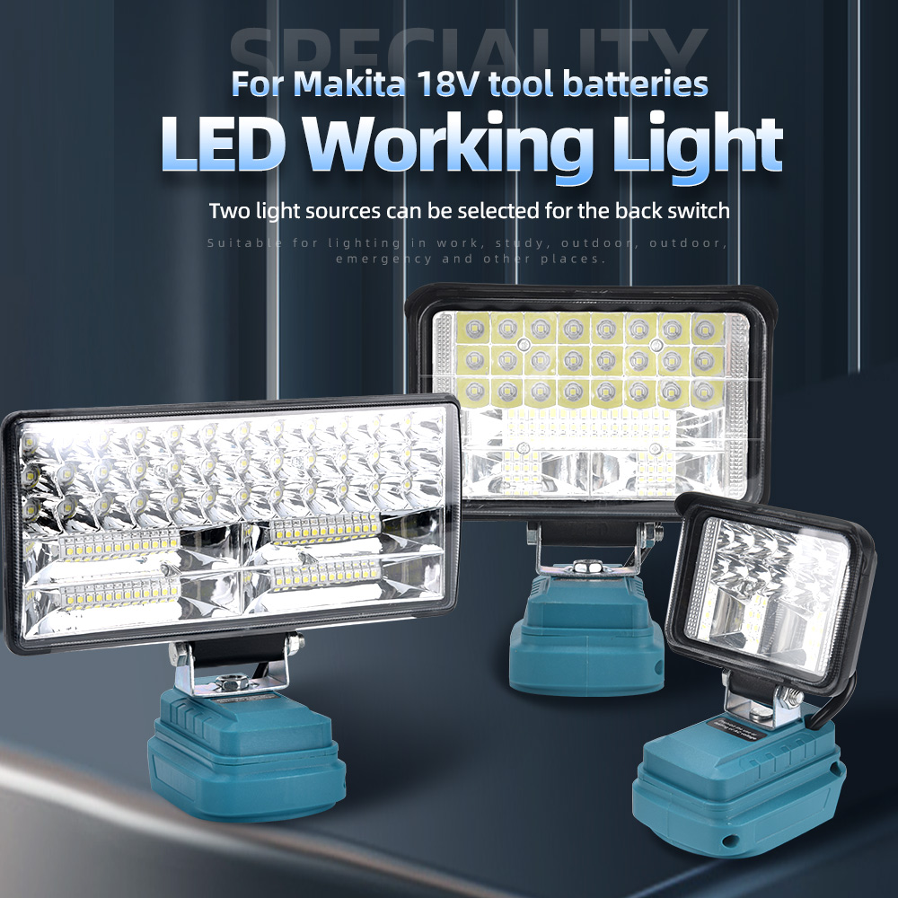 Outdoor Lighting Milwaukee - โคมไฟ LED 18V สำหรับ Makita, DeWalt,