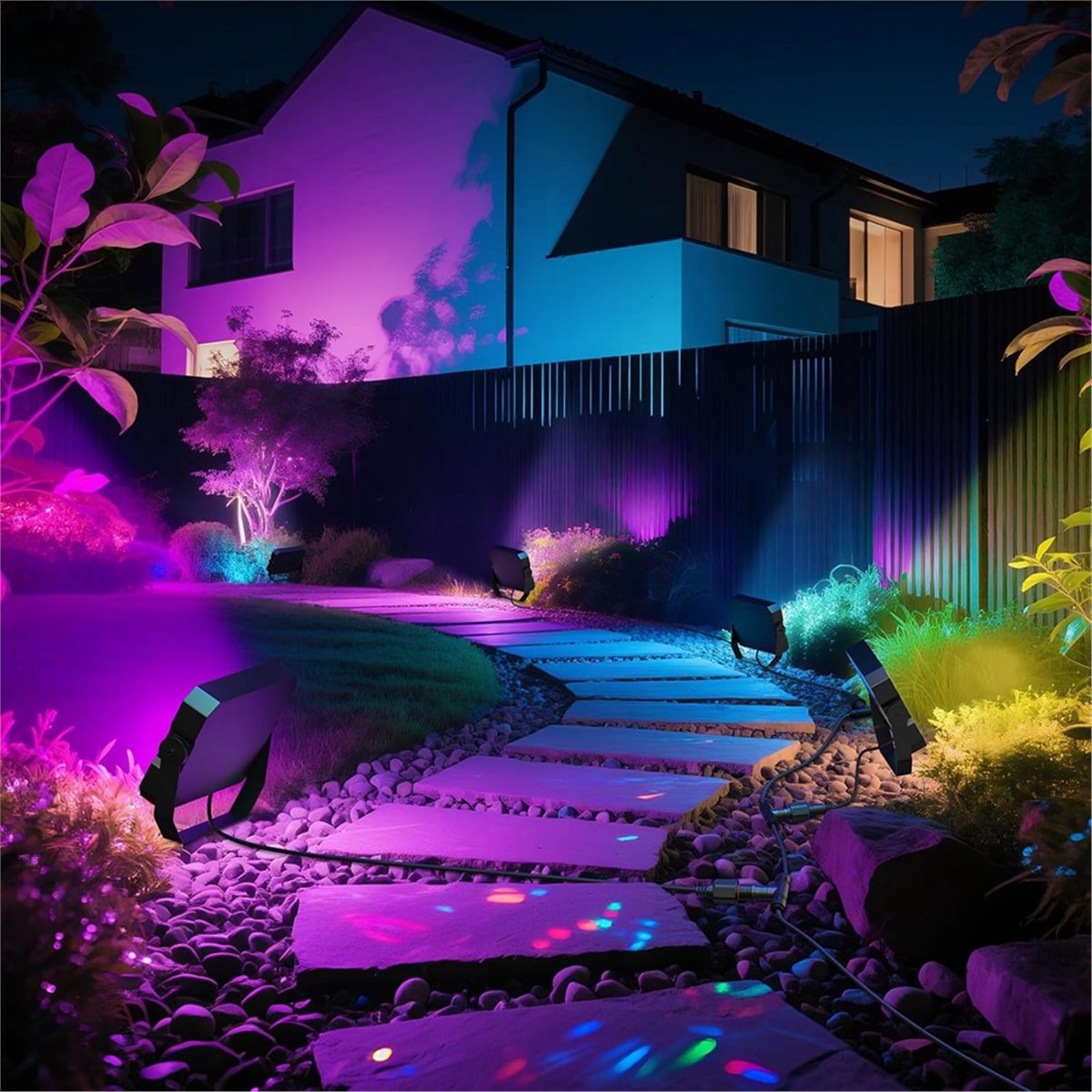 Outdoor Lighting Govee - ฟิตฟิต 10FT สายต่อสำหรับโกวีไฟส่องสว่างกลางแจ้งและไฟสปอตไลท์, สายต่อ 4 พินกันน้ำสำหรับโกวี