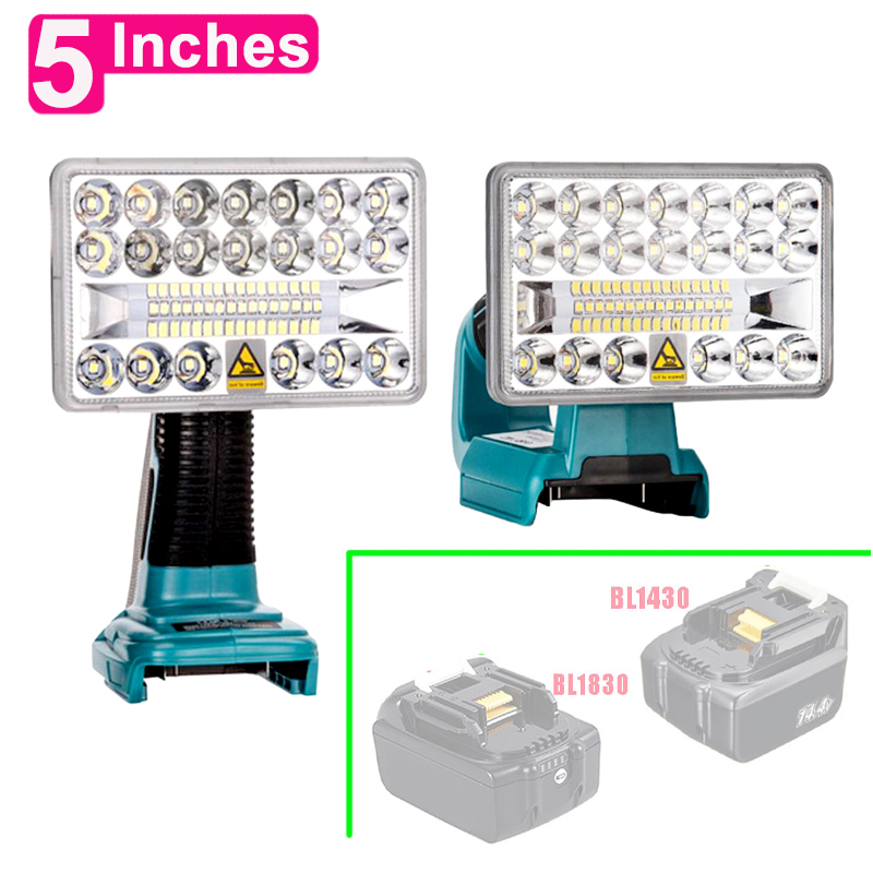 Outdoor Lighting Milwaukee - โคมไฟทำงานรถยนต์ li-ion ที่ชาร์จ USB ตัวแปลงแบตเตอรี่ไฟทำงานกลางแจ้งสำหรับ Makita