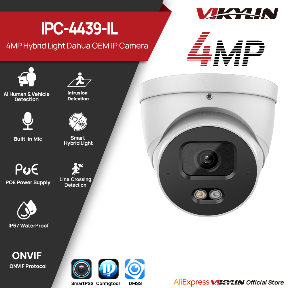 Outdoor Lighting No Electricity - VIKYLIN 4MP กล้องรักษาความปลอดภัย IP สมาร์ท ดูอัลไลท์ไมโครโฟนในตัว