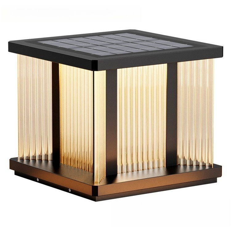 Outdoor Lighting No Electricity - ไฟสนามกันน้ำกันสนิมสำหรับลานบ้าน วิลล่า ทางเดินในสวน รูปทรงสี่เหลี่ยม ใช้ไฟฟ้า