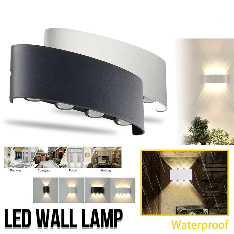 Xl Outdoor Lighting - โมเดิร์น Led โคมไฟติดผนังกลางแจ้งบันไดข้างเตียง Loft Living Room