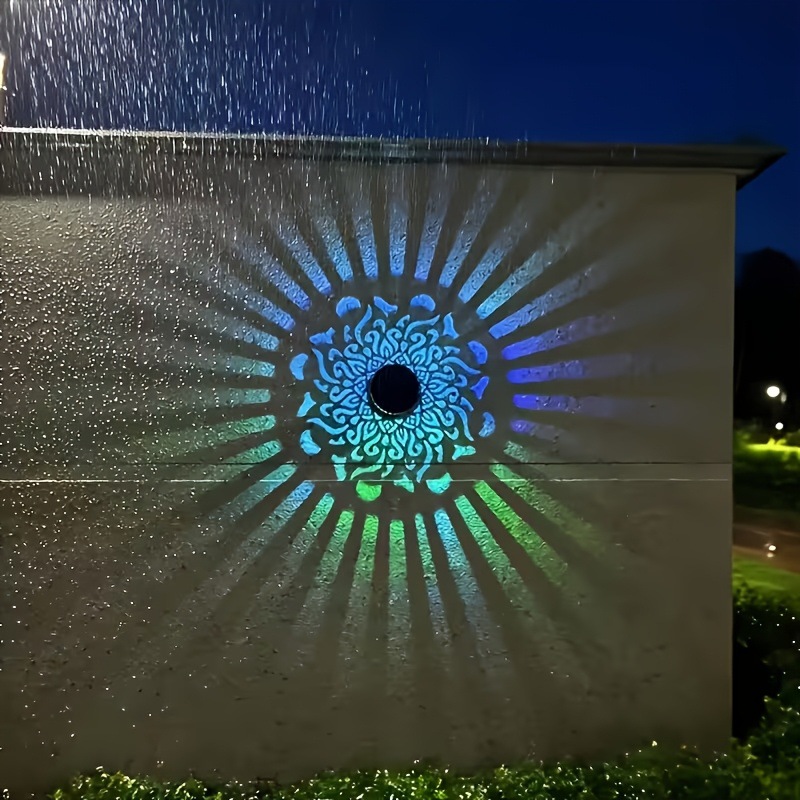 Outdoor Lighting Manufacturers - โคมไฟติดผนัง LED พลังงานแสงอาทิตย์ ลายแมนดาลา กันน้ำ สำหรับตกแต่งสวน