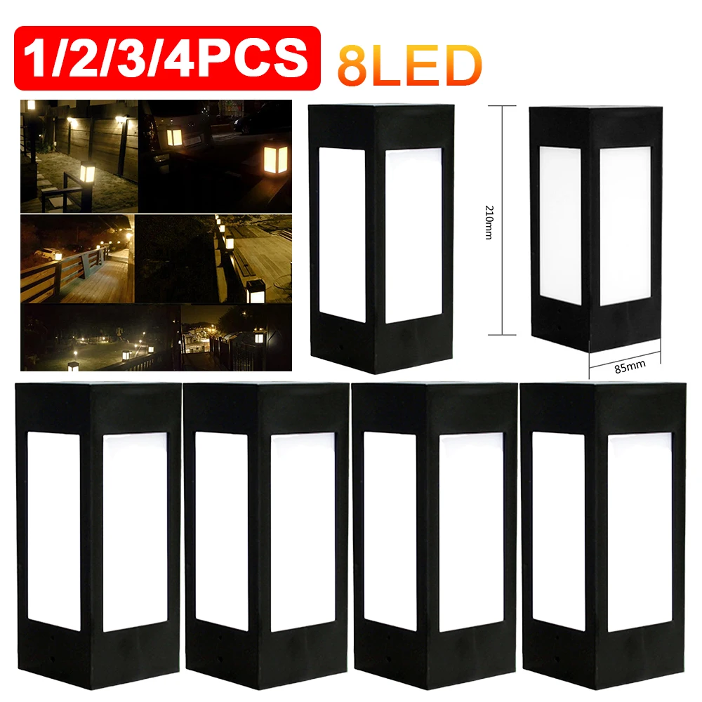 Post Cap Light - 1-4ชิ้นหมวก LED เสารั้วไฟฟ้าไฟ LED กันน้ำสวนสระว่ายน้ำไฟสี่เหลี่ยมทางเดินถนนทางเดินในสวน