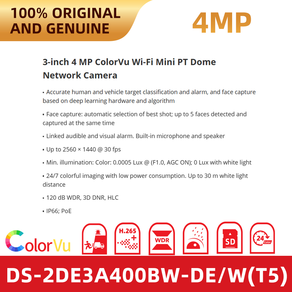 Hikvision DS-2DE3A400BW-DE/W(T - Outdoor Lighting No Electricity บทวิจารณ์และราคา