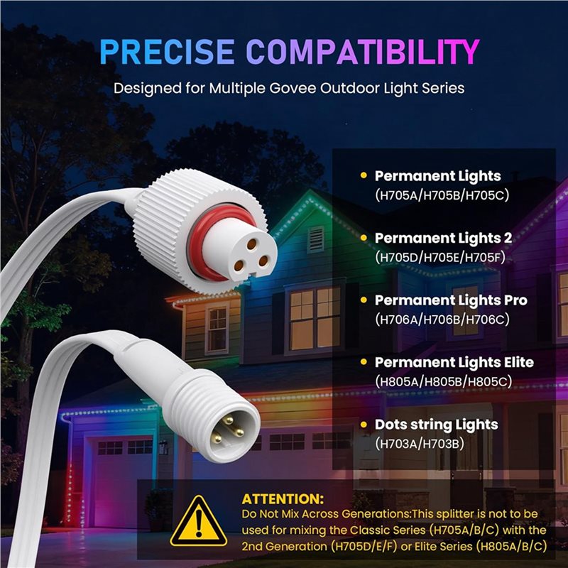 ตัวแยกสายไฟแบบ Y-Connector รุ่ - Outdoor Lighting Govee บทวิจารณ์และราคา