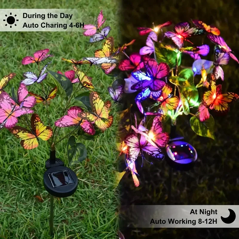 พลังงานแสงอาทิตย์ LED สวนผีเสื - Outdoor Lighting Manufacturers บทวิจารณ์และราคา