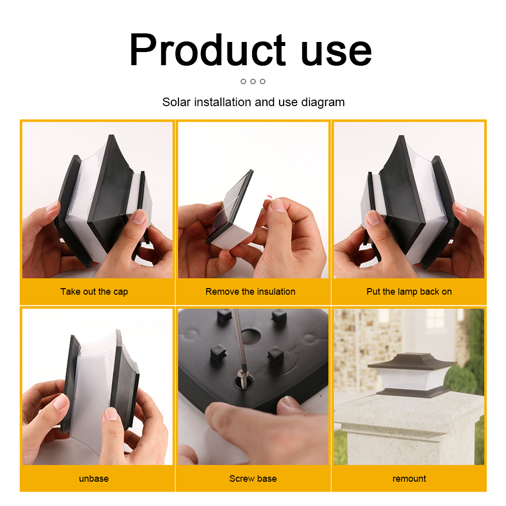 ไฟ LED ติดเสาพลังงานแสงอาทิตย์ - Post Cap Light บทวิจารณ์และราคา