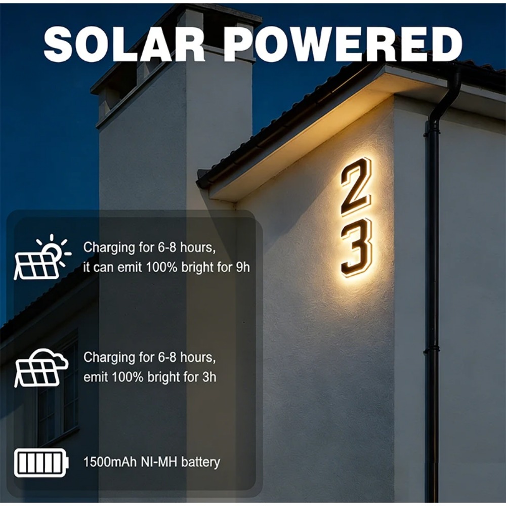 ป้ายเลขที่บ้านพลังงานแสงอาทิตย - Xl Outdoor Lighting บทวิจารณ์และราคา