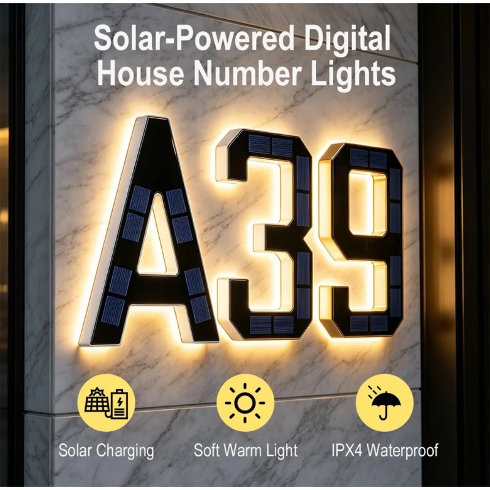 ป้ายเลขที่บ้านพลังงานแสงอาทิตย - Xl Outdoor Lighting บทวิจารณ์และราคา