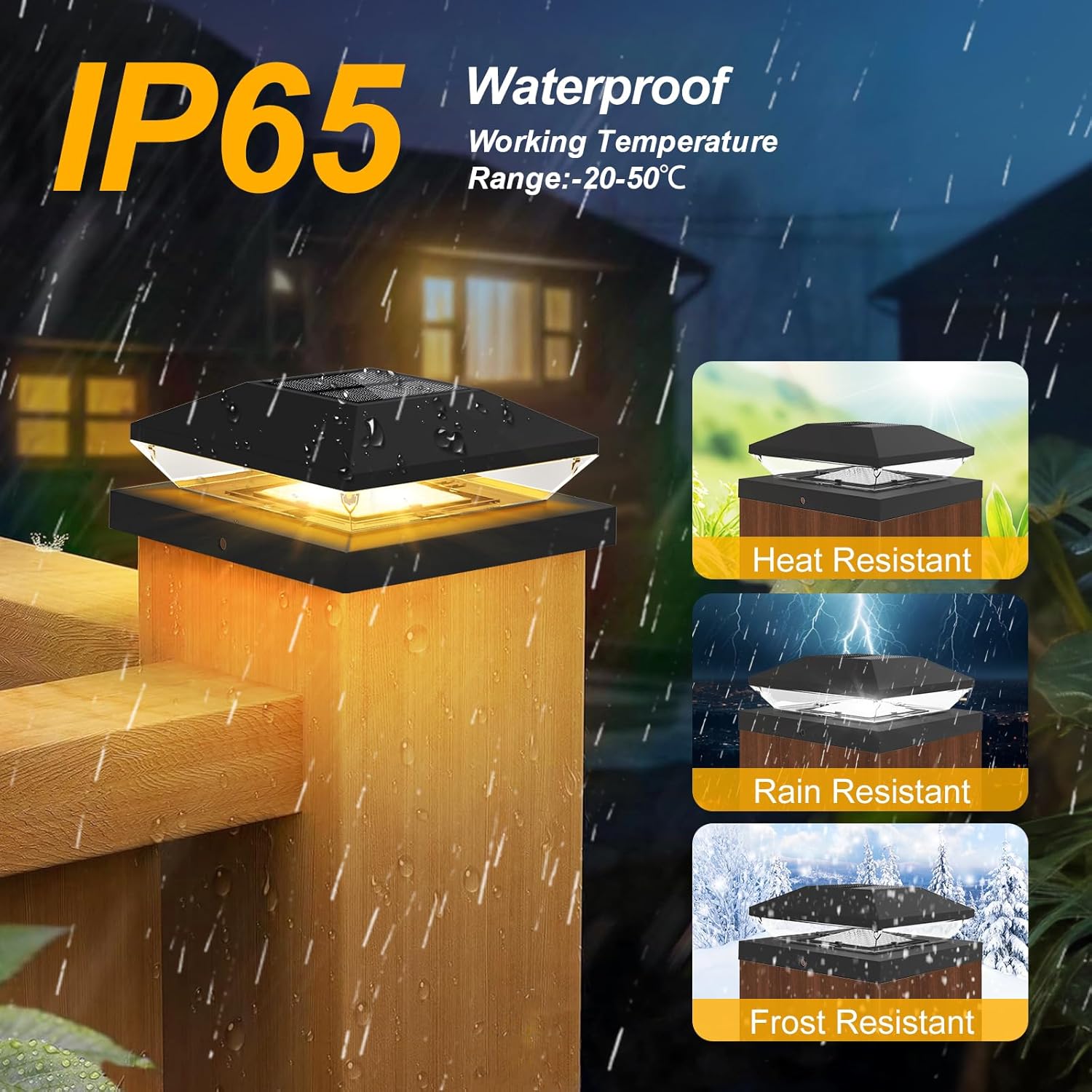 2/4pcs พลังงานแสงอาทิตย์โพสต์ห - Post Cap Light บทวิจารณ์และราคา