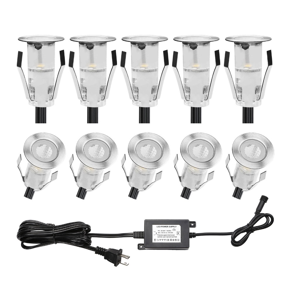 10PCS LED Mini Deck Light IP67 - Outdoor Lighting Under Deck บทวิจารณ์และราคา
