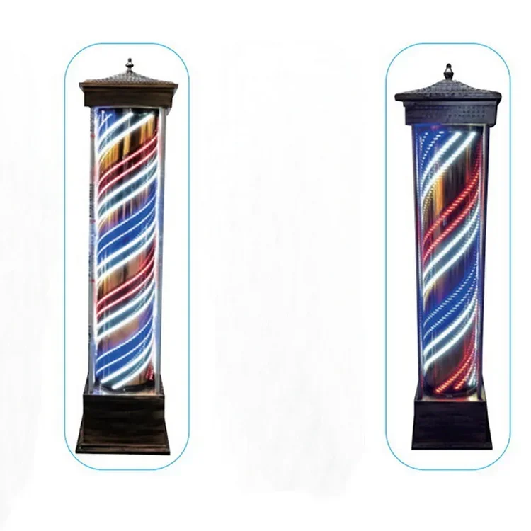เสาไฟหมุนร้านตัดผมสีทอง ป้ายไฟ - Outdoor Lighting On Sale บทวิจารณ์และราคา