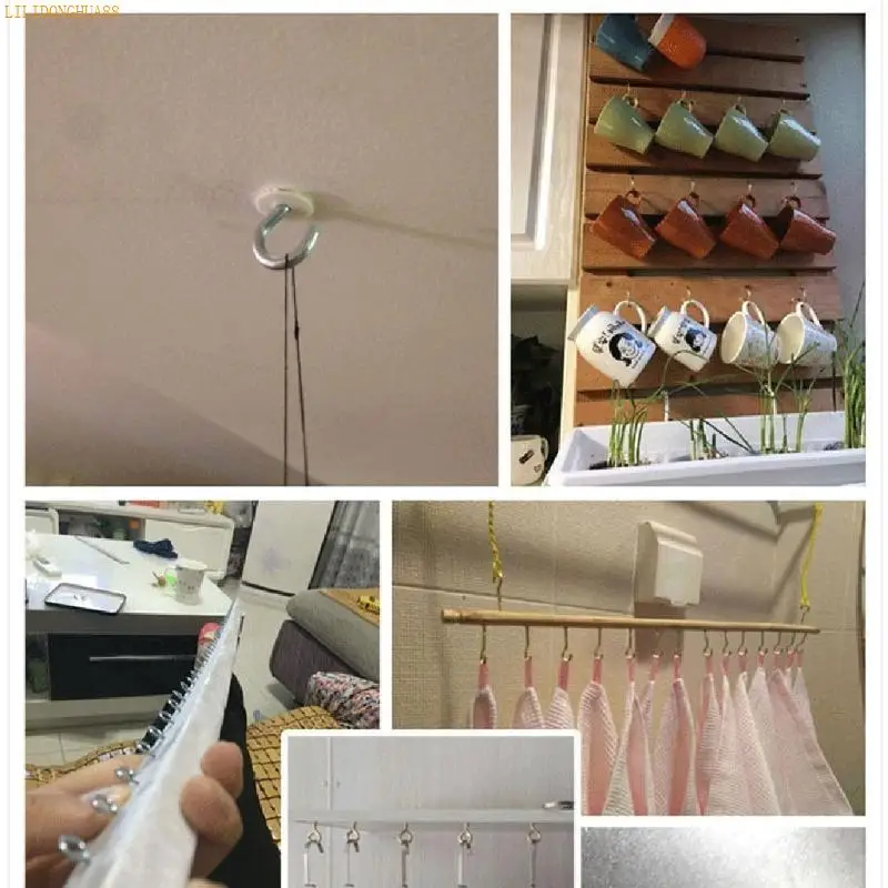 J1HA 20 ชิ้นเพดานตะขอสแตนเลสสก - Outdoor Lighting Under Deck บทวิจารณ์และราคา