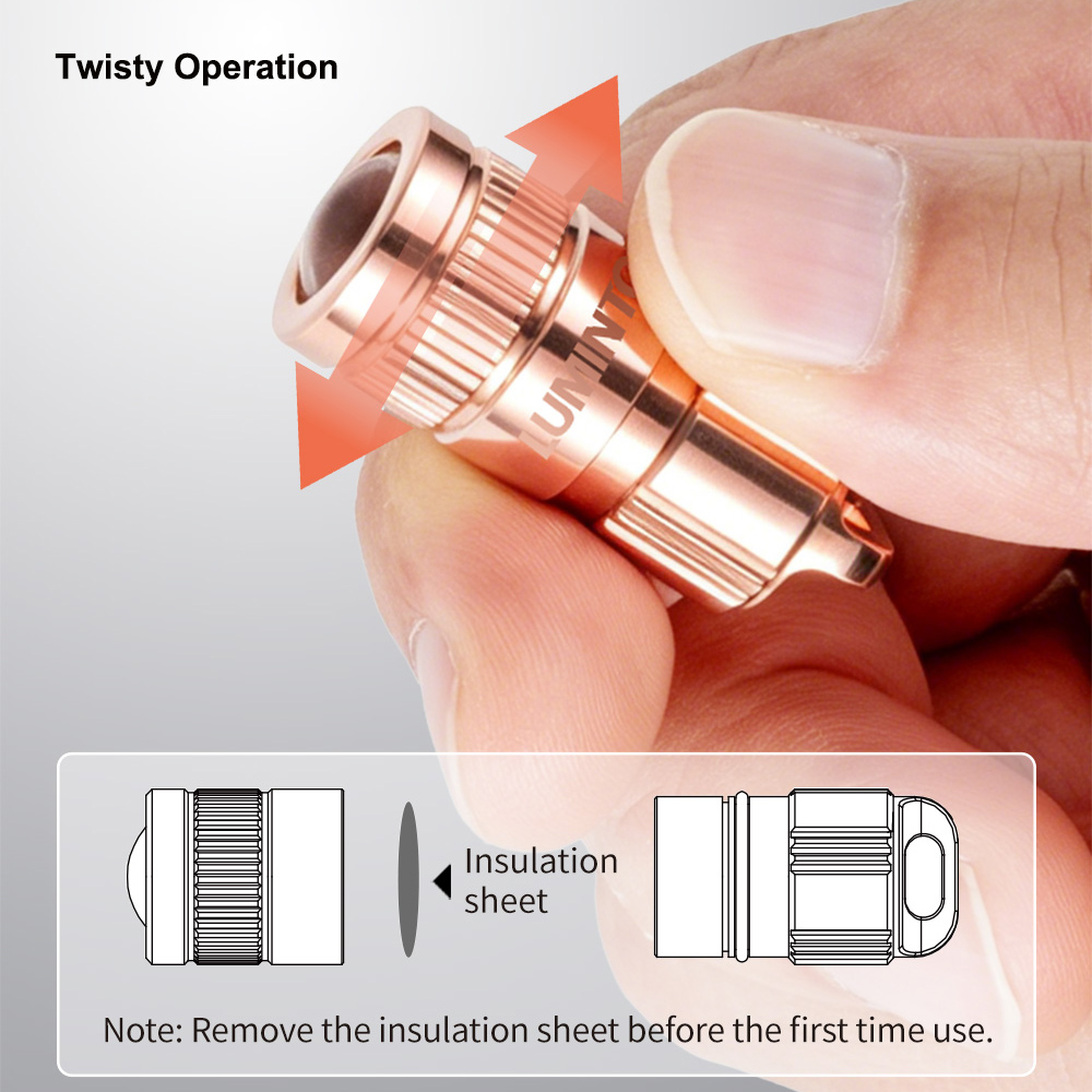 ไฟฉายทองแดง EDC LED ไฟฉายพกพาแ - Outdoor Lighting Brass บทวิจารณ์และราคา