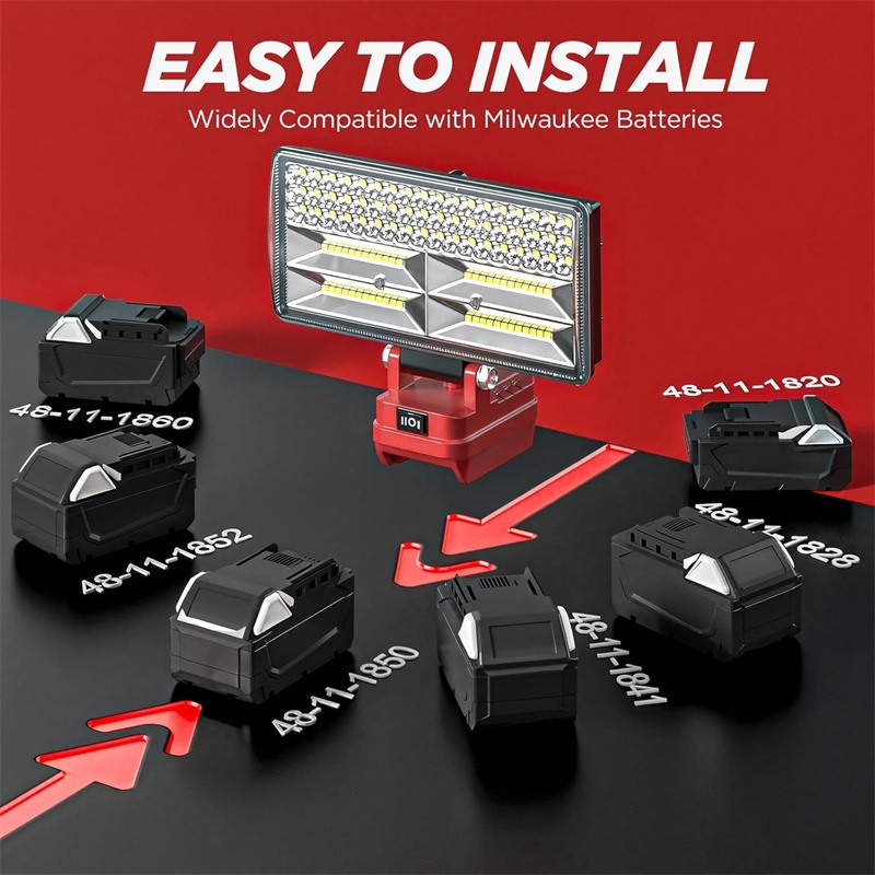 ไฟ LED แบบมือถือสำหรับแบตเตอรี - Outdoor Lighting Milwaukee บทวิจารณ์และราคา