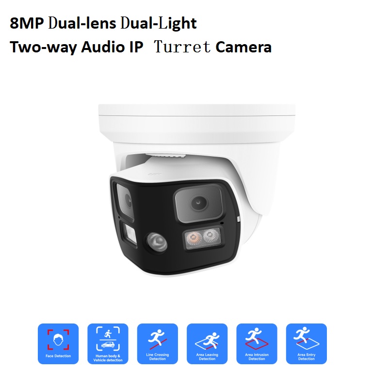 8MP 180 ° กล้อง IP POE เลนส์คู - Outdoor Lighting No Electricity บทวิจารณ์และราคา